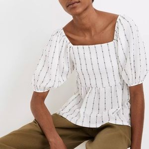 Puff-Sleeve Empire Top MADEWELL SIZE M